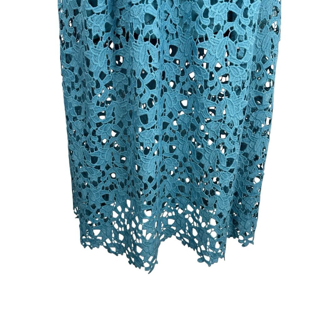 ASTR Dress Women Extra Small Teal Lace Midi Romantic Feminine Floral Fairy - Picture 6 of 15